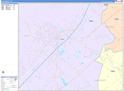 San Marcos  Wall Map Color Cast Style